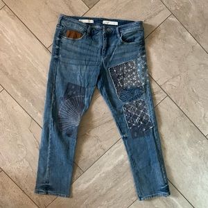 Pilcro and the letterpress patchwork jeans